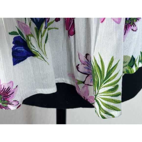 Ambience Women’s Top White Floral off The Shoulder Tub Y2K Top Size (L) - Picture 5 of 16